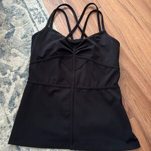 Peplum workout top black
